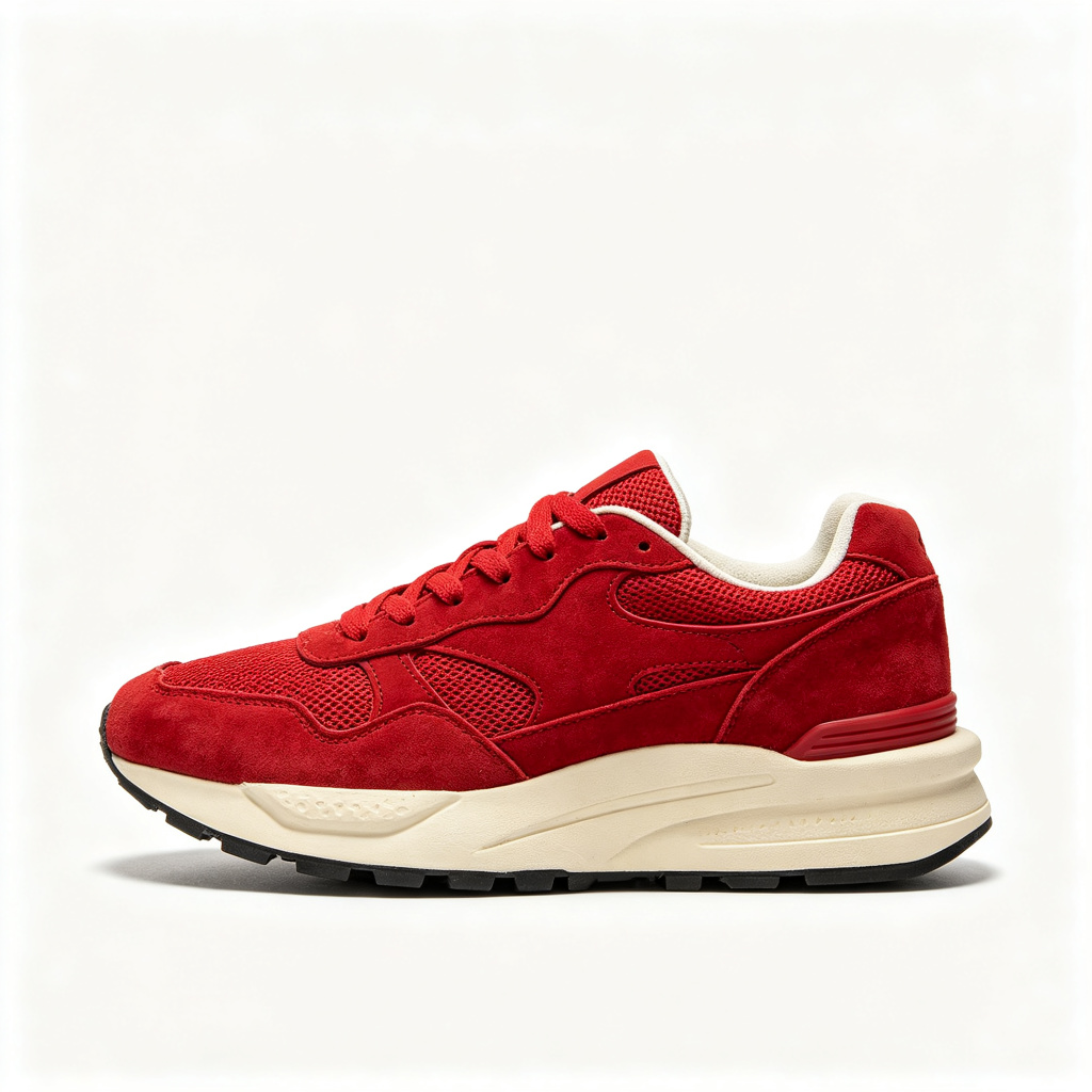 Red Retro Running Shoes