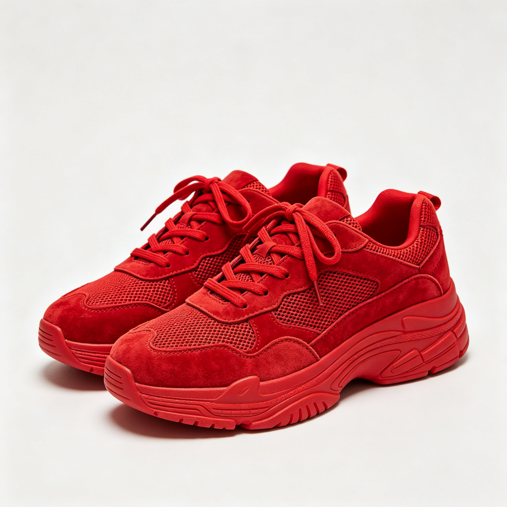Red Retro Running Shoes