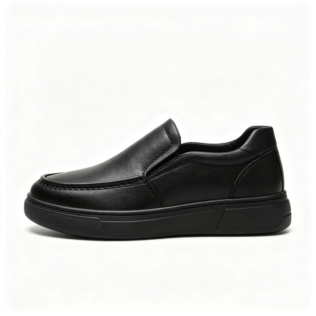 Black Casual Leather Shoes