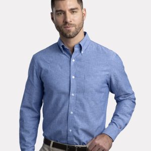 Tommy Hilfiger Herren-Hemd – Baumwolle, Leinen