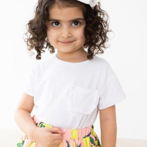 T-Shirt – Weiß, Rüschen, Taschen
