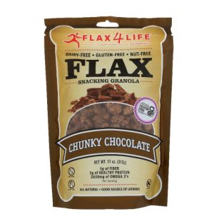 Flax4Life – Knuspermüsli – stückig – Schokolade – 11 oz – Packung – 6