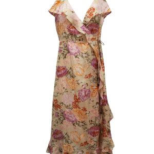 Zimmermann – Wickelkleid – Blumenmuster – Seide – 7764865908796