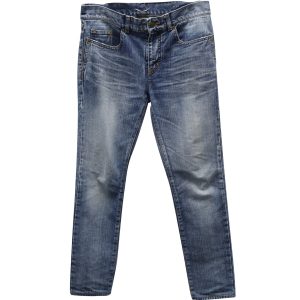 Saint Laurent Jeans – schmale Passform, Blau, Baumwolle, 7766486581308