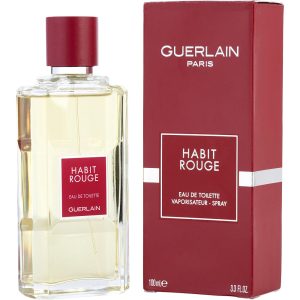 Habit Rouge von Guerlain – Eau de Toilette, Spray, 3,3 oz, neue Verpackung, für Herren