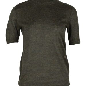 Celine T-Shirt – Kurzarm, gestrickt, Grün, Polyacryl, Wolle, 7703677468732
