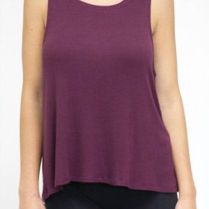Tanktop – Mini, gerippt, Top, Bordeauxrot, 7765088075836