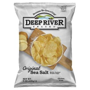 Deep River – Kettle – Original – Meersalz – Kartoffelchips – 8 oz – Packung – 12