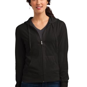 District Damen-Kapuzenpullover – tailliert, Jersey, durchgehender Reißverschluss, DT2100