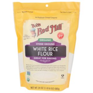 Bob's Red Mill – Mehl – Reis – Weiß – Bio – 24 oz – Packung – 4