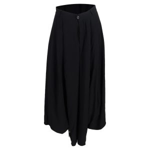 Chloé Hose – asymmetrisch, hoher Bund, weites Bein, Schwarz, Wolle, 7833153470524
