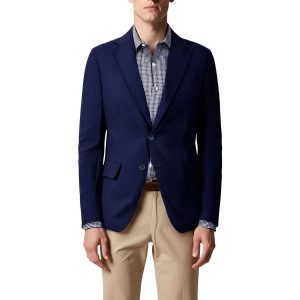 Blazer – unifarben, Leinen, zwei, Knopf