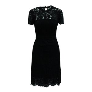 Diane Von Furstenberg Kleid – mit Spitze, kurz, Schwarz, Baumwolle, 7833173196860