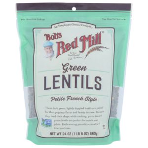 Bob's Red Mill – Linsen – Grün – Bohnen – 24 oz – Packung – 4