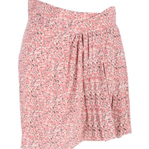 Isabel Marant Rock – plissiert, Mini, Rosa, Seide
