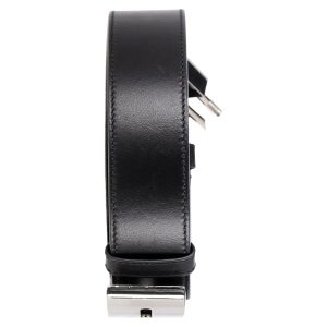 Givenchy Gürtel – quadratisch, Schnalle, Logo, Schwarz, Leder