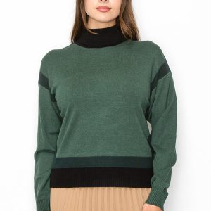 Pullover – zweifarbig, Rollkragen, 7833686212668