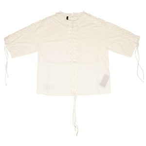 Unravel Project – mit Schnürung – T-Shirt – Elfenbein