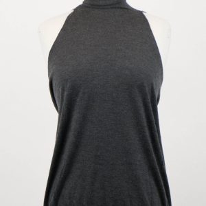 Strickweste – Grau, Kaschmirmischung, Rollkragen