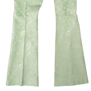 Hose – Grün, Paisley, Samt, Glitzer