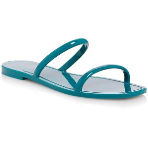 Sandalen – Metallic-Optik, zum Hineinschlüpfen, Gelee