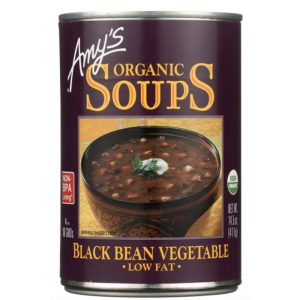 Amy's – Schwarz – Bohnen – fettarm – Gemüse – Suppe – 14,5 oz