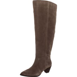 Sewinny4 – Veloursleder – Blockabsatz – kniehohe Stiefel