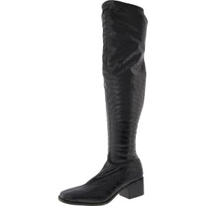 Tiermuster – Kunstleder – kniehohe Stiefel