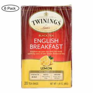 Twinings – English Breakfast – Zitrone – Tee – 20 – Beutel – Packung – 6