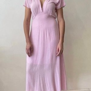 Kleid – Midi, Rosa, 7676621619260