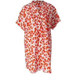 Diane Von Furstenberg Kleid – bedruckt, V-Ausschnitt, Mehrfarbig, Baumwolle