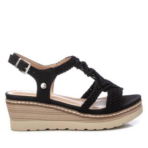 Damen – Keilsandalen – Schwarz – 7703607246908