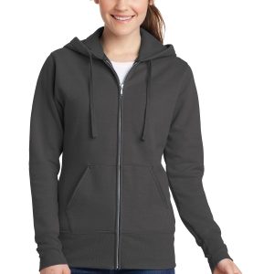 Port & Company – Damen – Core – Fleece – durchgehender Reißverschluss – Kapuzen-Sweatshirt