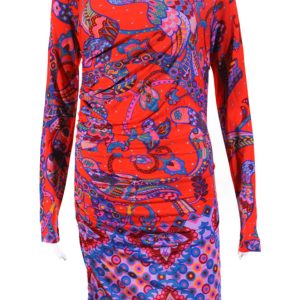 Damen-Kleid – Dsquared2, Paisley, Mini, Orange, 7833439666236