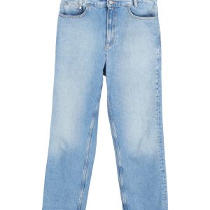 Sandro Jeans – Logo, mit Stickerei, gerades Bein, Hellblau, Baumwolle