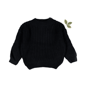 Pullover – Grobstrick, Schwarz