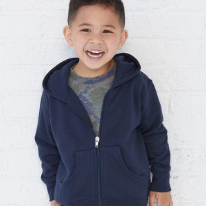 Rabbit Skins – Kleinkind – durchgehender Reißverschluss – Fleece – Kapuzen-Sweatshirt