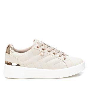 Damen-Sneaker – Kunstleder, Beige, 7803904098364