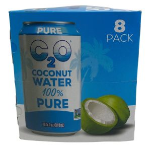 C2O – Kokoswasser – 100% – rein – 8 – Dose – Packung