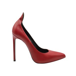 Saint Laurent Pumps – spitze Schuhspitze, Rot, Kalbsleder, 7703691952188