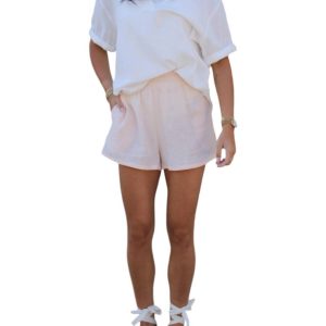 Shorts – doppelt, Musselin, Rosa, 7803952431164