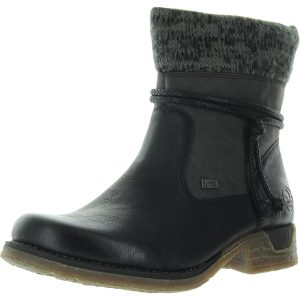 Stiefel – Kunstfell, gefüttert, Leder, wadenlang