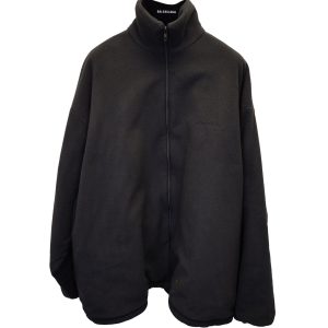 Balenciaga Jacke – mit Reißverschluss, hochgeschlossen, Schwarz, Polyester, 7733810495548