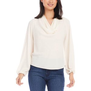 Bluse – Wasserfallkragen, leger