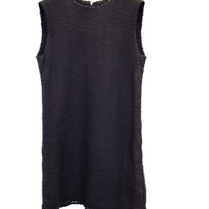 Dolce & Gabbana Kleid – ärmellos, Mini, Schwarz, Baumwolle, 7748716560444