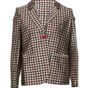 Giorgio Armani Blazer – Hahnentrittmuster, Mehrfarbig, Seide, 7748801560636