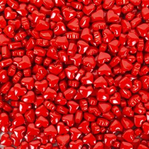 Rot – Süßigkeiten – Herzmotiv – Zimt