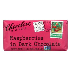 Chocolove – Himbeeren – Zartbitterschokolade – 1,3 oz – Packung – 12
