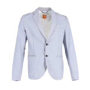 Hugo Boss Einreihiger Blazer aus Polyester – Hellblau