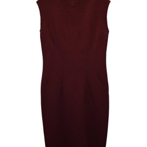 Lanvin Kleid – knielang, Jersey, Bordeauxrot, Wolle, 7748684152892
